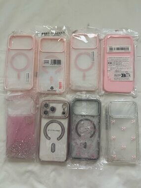 Lot of assorted iPhone 17 Pro Max phone cases in new/unused condition.